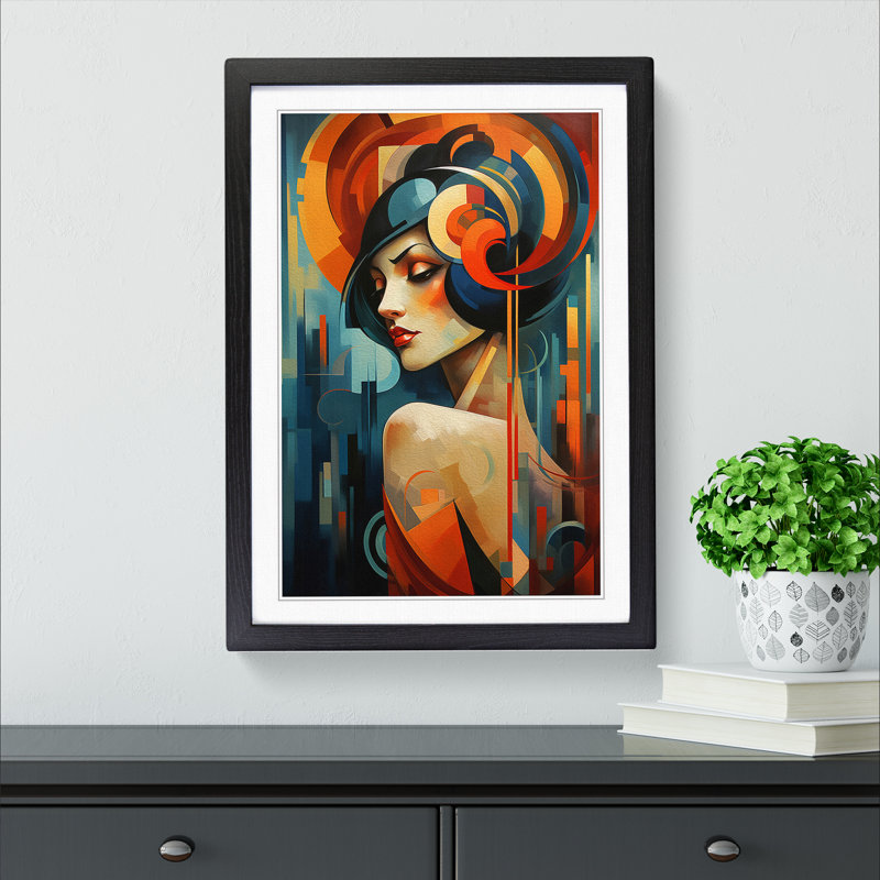 Single Picture Frame Print on Wood, 46cm H x 34cm W, Black Framed