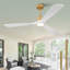 Ventilateur de plafond de 70 pouces avec lumière et télécommande, moteur à courant continu silencieux, lumière DEL à intensité variable, 3 pales en bois massif, ventilateur réversible à 6 vitesses, adapté à une utilisation intérieure à la maison-111884427-111884429-111884432