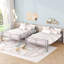 Lit superposé double au-dessus de double, argent-216745904-216745906
