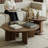 Wabi-sabi solid wood coffee table