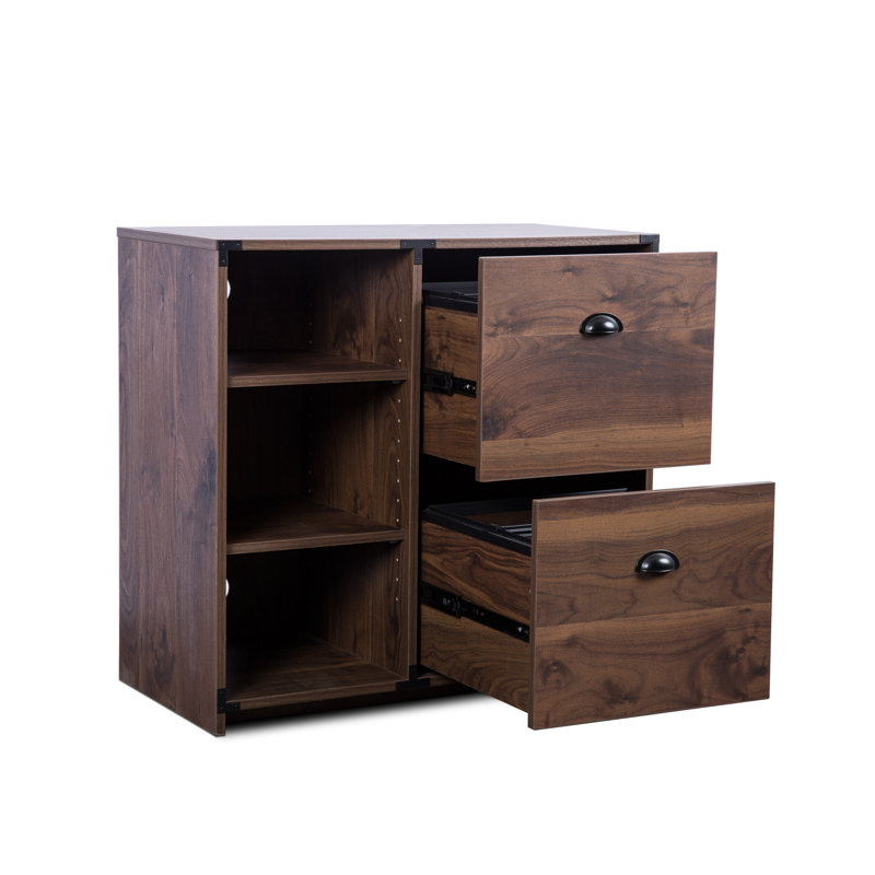 Ensemble de bureau de direction 2 pièces, Chêne rustique