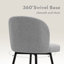 360°Swivel Barstool Counter Height Barstools with Back-1877937548