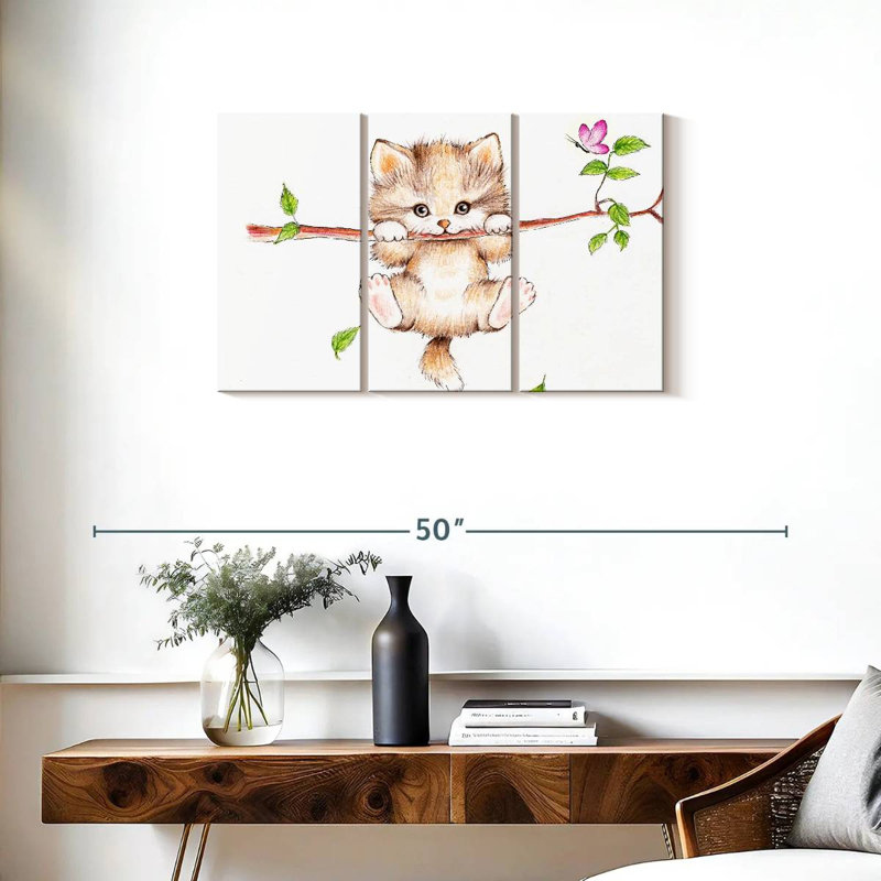 Brampt Spring Branch Cat, 20" H x 33" W