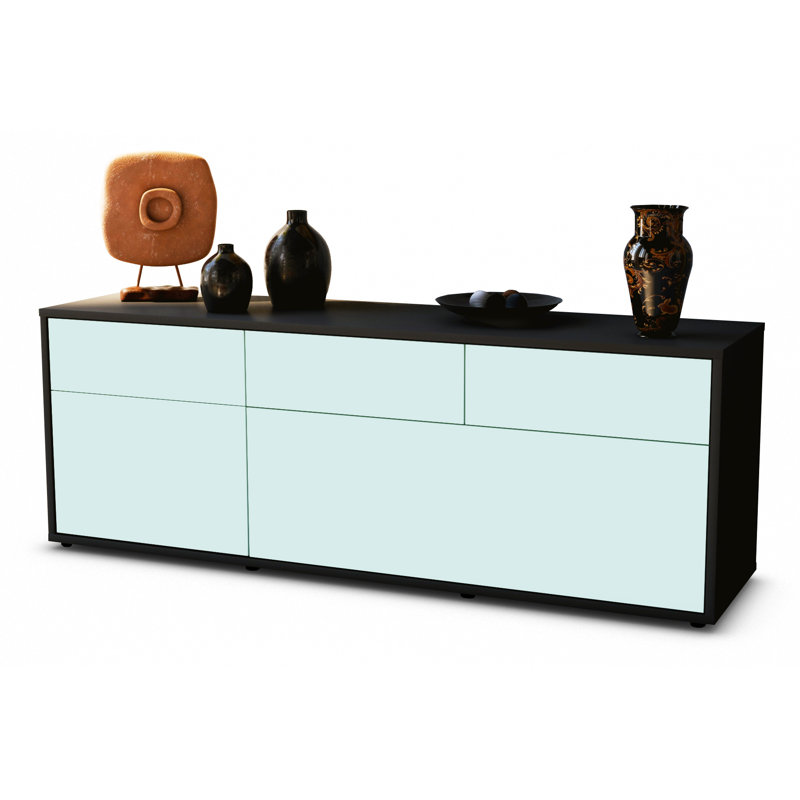 Yamada TV Stand, Light Blue / Matte Anthracite