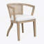 Chaise avec accoudoirs de salle à manger (ensemble de 2)
