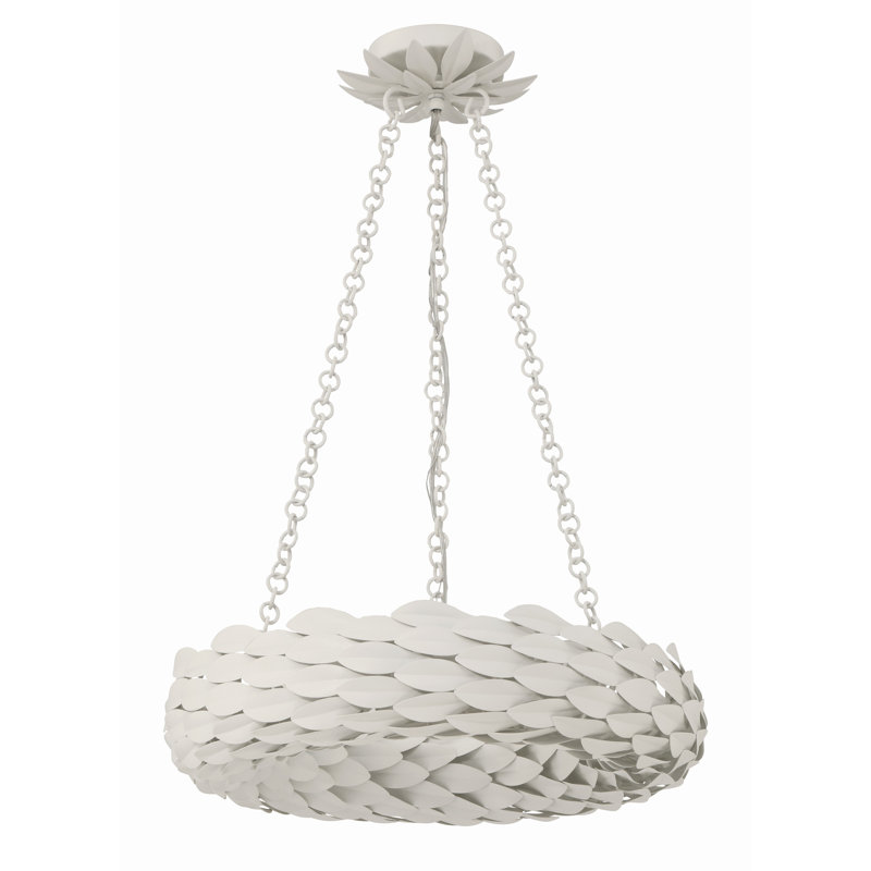 Lustre 6 lumières Annabella Conde, Blanc mat