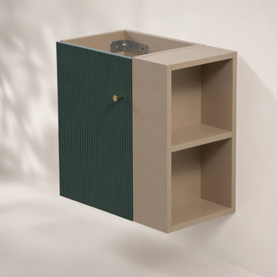 Base de meuble-lavabo mural 21,6 po seulement, tablette ouverte à droite, vert GF-25V06-21LVR - W1573P446794