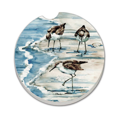 Sous-verre de voiture simple en pierre Rockhampton Sandpipers