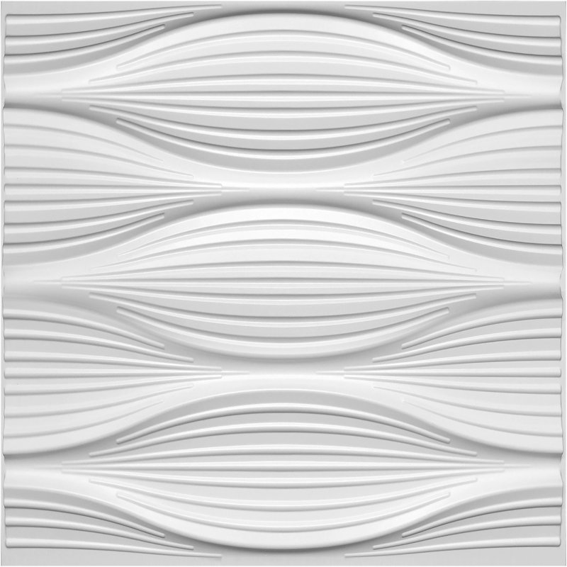 Panneau mural 3D blanc 19,7 po x 19,7 po Falkirk Ross