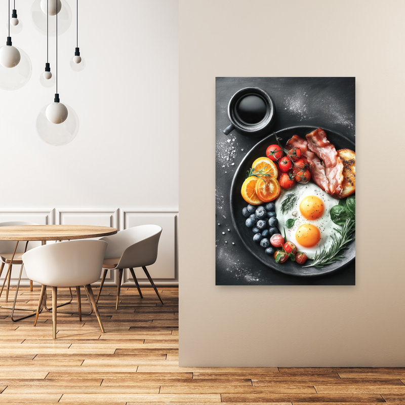 Art mural gourmet contemporain cerise, H 48 po x l 32 po