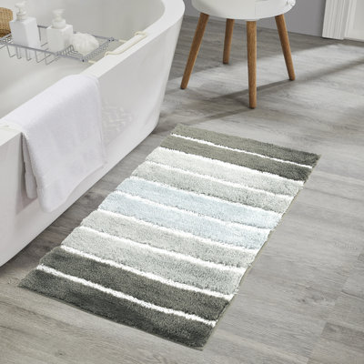 Tapis de bain ombré à rayures