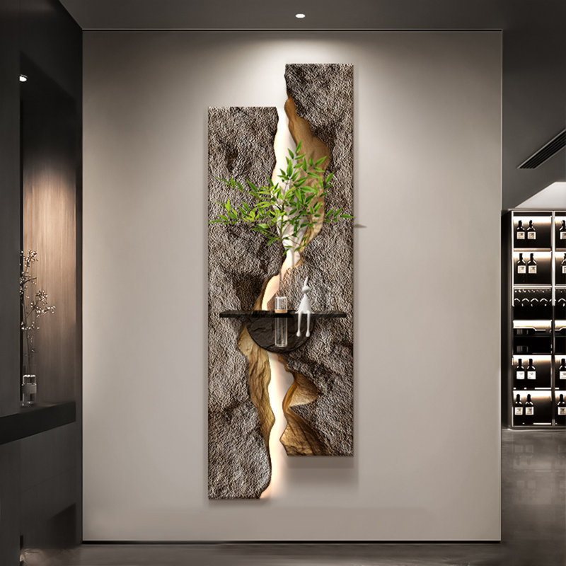 Couleur de l'image, art mural rectangulaire en bois manufacturé, H 39,37 po x l 13,78 po