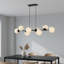 Lustre linéaire moderne pour îlot de cuisine 8 lumières 49,2 pouces E12 noir-2147053397