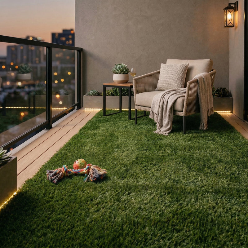 Gazon artificiel Metaoutdoor, H 0,3 po x l 157,5 po x P 78,7 po