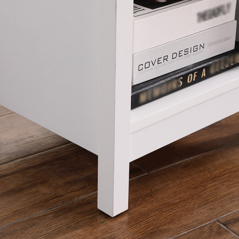 Table de chevet avec tiroir, 3 tables de chevet modernes en blanc rétro, beaucoup de rangement, table de bout blanche à assemblage rapide, utilisation pratique, facile à utiliser