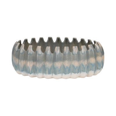 17" Forgette Blue Ceramic Bowl