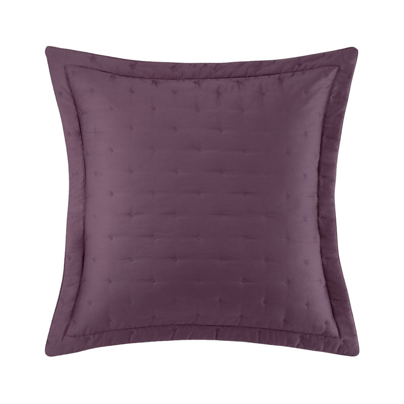 Triomphe Sateen Pillow Sham, Euro, Platine