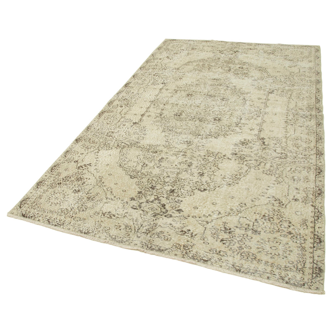 Vintage Beige Vintage Wool Handmade Area Rug