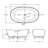 65 Inch Solid Surface Soaking Bathtub - Deep Soak Freestanding Tub