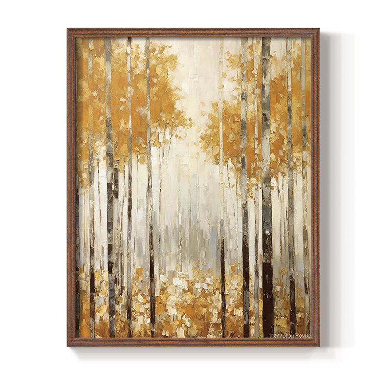 ABSTRACT Series CMXLVI, reproduction encadrée - bois massif, H 15 po x l 12 po, Noyer