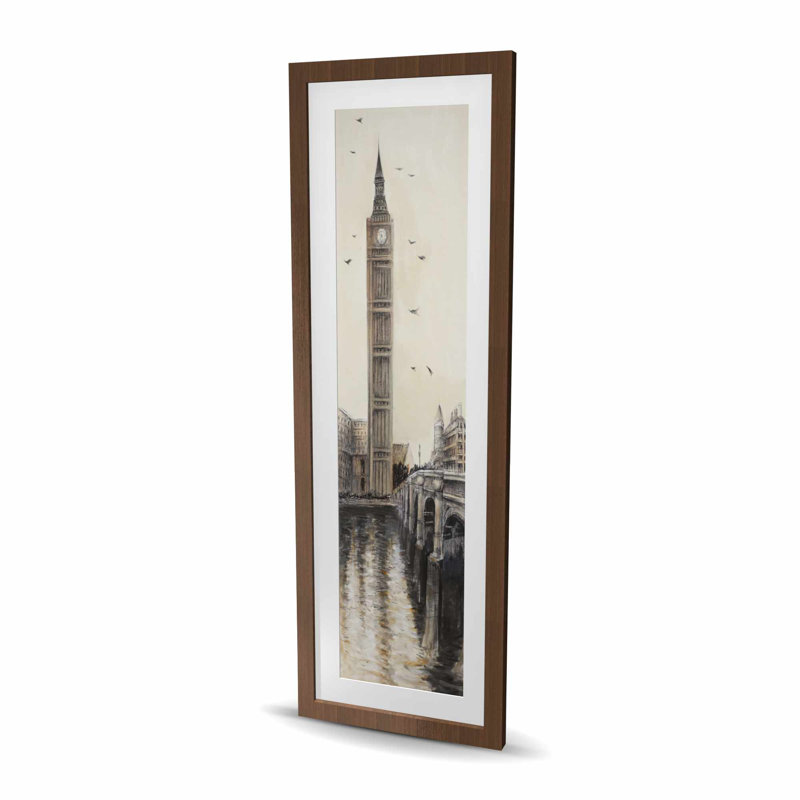 «Big Ben in London - Bridge», reproduction encadrée
