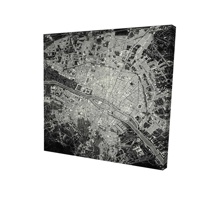 Toile vue aérienne | Décor industriel industriel