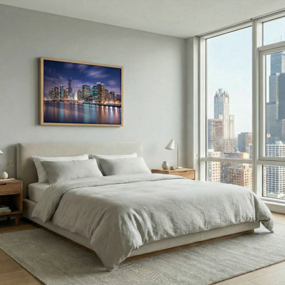 Ensemble de 1 tableau sur toile « Nuit en ville »