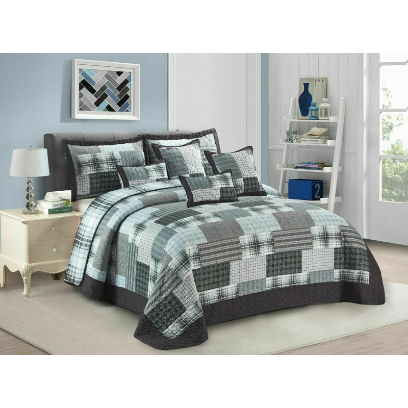 Northington Microfibre Bedspread, Grey, Single Bedspread