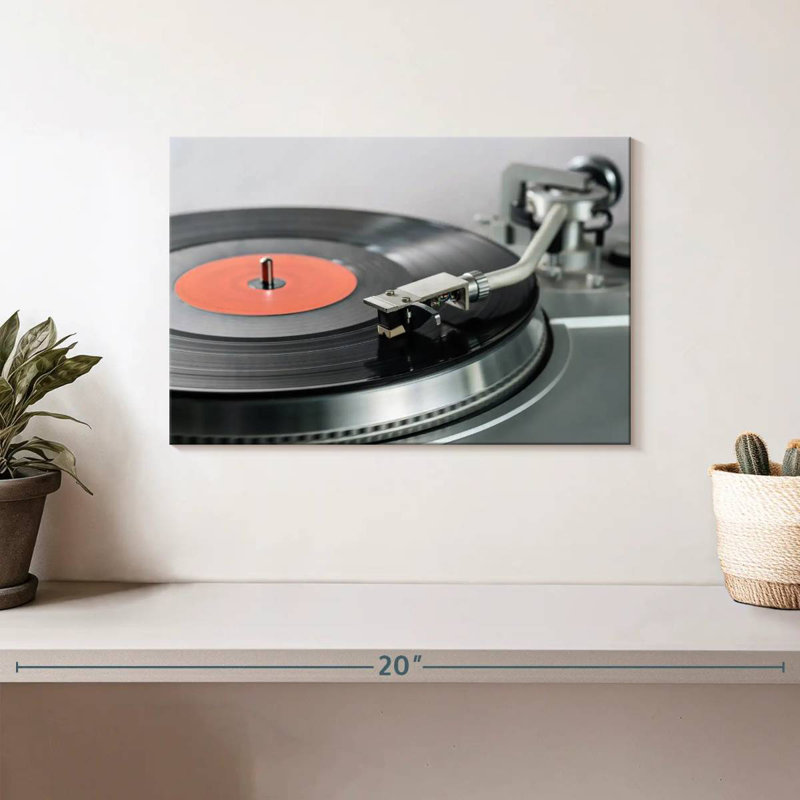 Abarca Vinyl Record Player, 8" H x 12" W