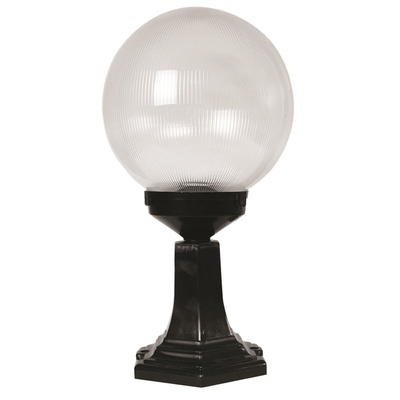 Tête de lanterne câblée noire à 1 lumière Aarjan