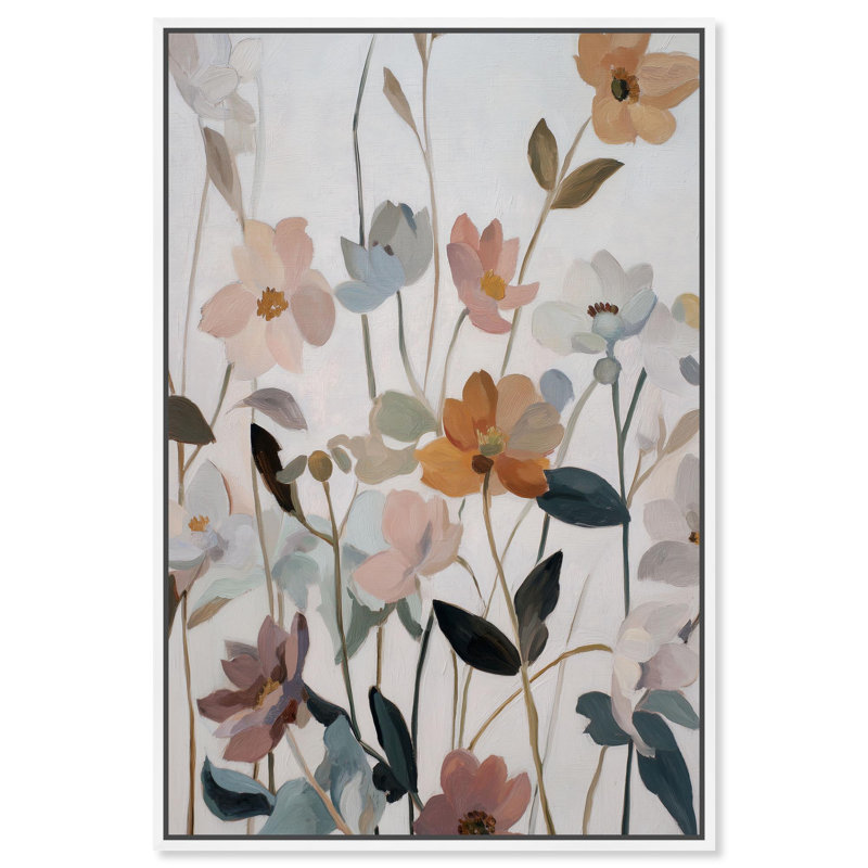 Décoration murale de salle de bain Dreamy Blossoms I par Art Remedy, cadre noir, 10 x 15, H 37 po x l 25 po, Cadre blanc