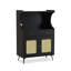 Buffet en bois manufacturé noir + rotin-1797452492-1797452483