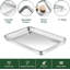 2-Pack Baking Sheets with Wire Racks – Stainless Steel Cookie Sheets, Non-Toxic & Heavy Duty, Easy Clean, 12" x 10" x 1" Quarter Sheet Pan Set
