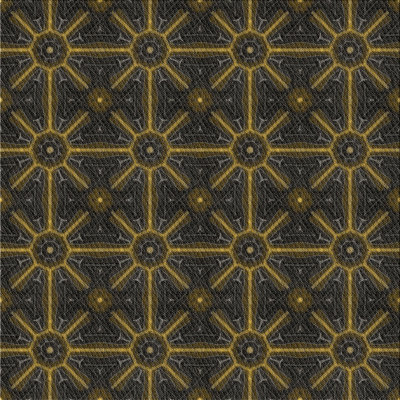 Tapis jaune/noir à motifs