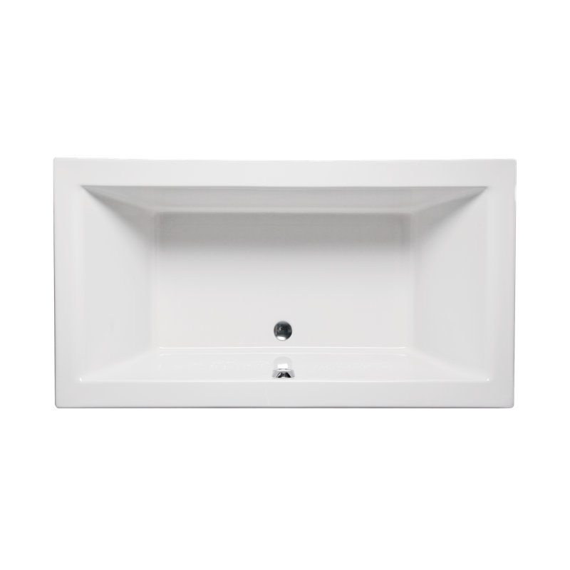 Zanzibar 72" x 42" Drop In Soaking Acrylic Bathtub, White