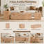 Table d'appoint carrée en grain de bois - table de bout minimaliste de 19,7 po de hauteur pour le salon et la chambre à coucher