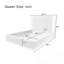 Base de lit tapissier grand format avec tête de lit en bois-294680271