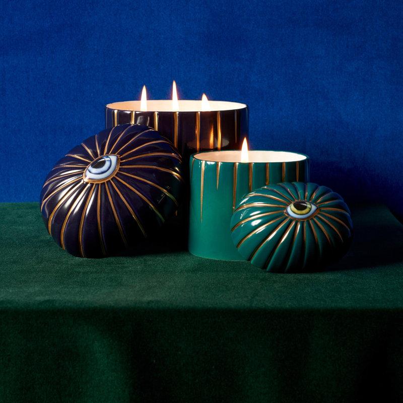 Lito Votive, Navy, 10.5 oz, 4.75" L x 4" W