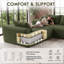 Canapés modulaires en forme de U de 121,2 po Boneless pour salon, canapé nuage modulaire à compression moderne, canapé double à assise profonde, canapé convertible 6 places-124923954