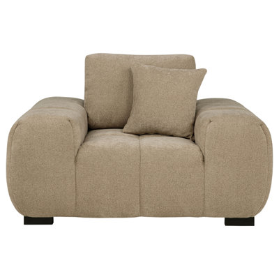 Plather Camel Upholstered Track Arm Accent Chair
