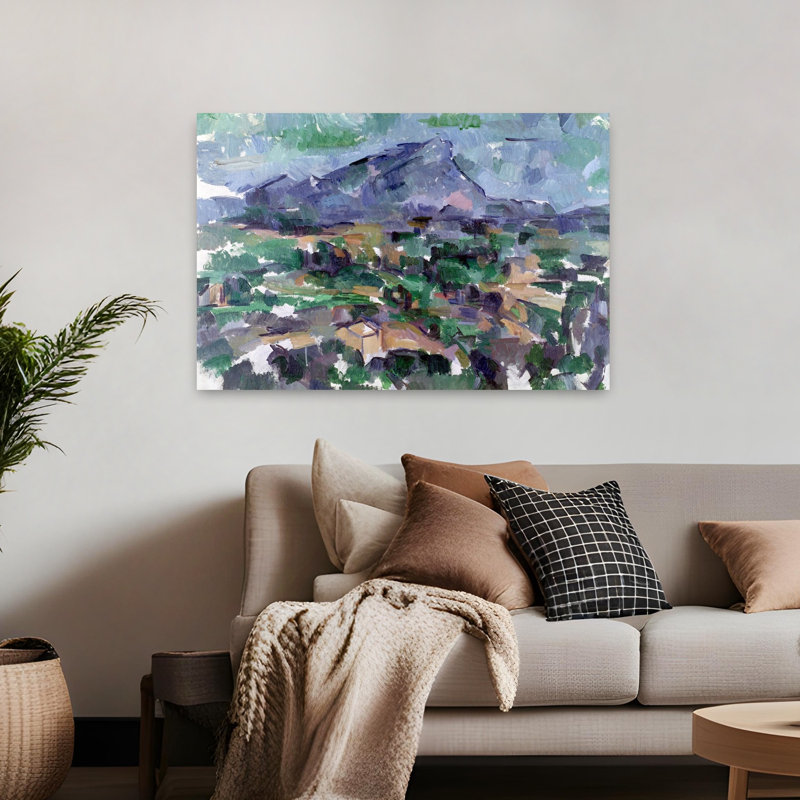 Mont Sainte-Victoire, 1904-1906 - Estampe d'art mural contemporain abstrait, H 32 po x l 48 po