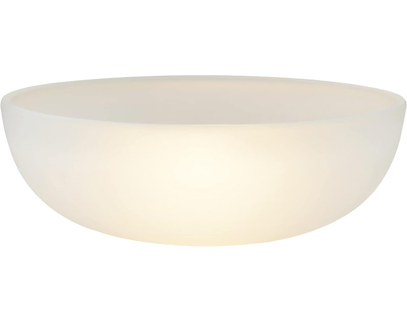 Glass Bowl Lamp Shade, 3.25" H x 9.75" W x 9.75" D