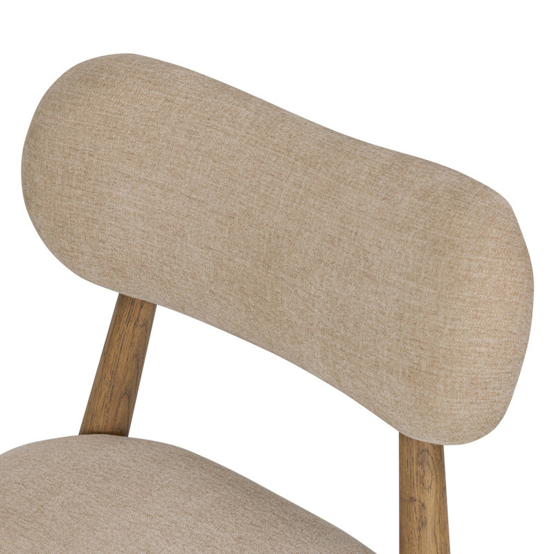 Juna Upholstered Dining Chair, Natural/Smoked Oak
