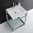 Quadras Ceramic Rectangular Console Bathroom Sink with Overflow-49610569-49617705