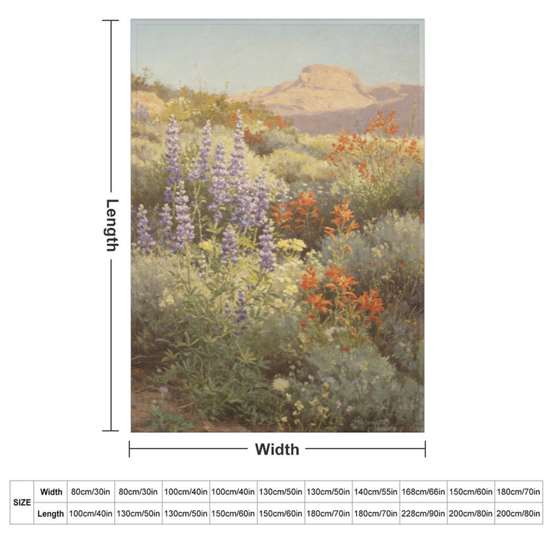 Jeté en flanelle Desert Wildflowers, 30 po x 40 po
