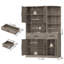 Garde-manger 67 po avec tablette à micro-ondes et garde-manger en bois avec tiroirs-456665066
