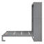 Lit escamotable mural Murphy avec tablettes de rangement - Lit escamotable mural escamotable gris pour chambre à coucher-938487417