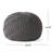 Handmade Knitted Pet Dark Grey Pouf For Basement - 20.2 X 14.32 In Splendor, 20.2" W D 14.32" H