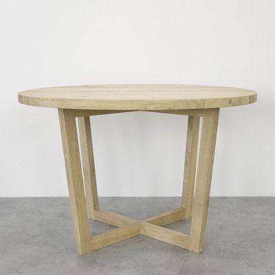 Shanay Oak Round Solid Wood Dining Table