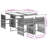 vidaXL Garden Dining Set Black, Cream White